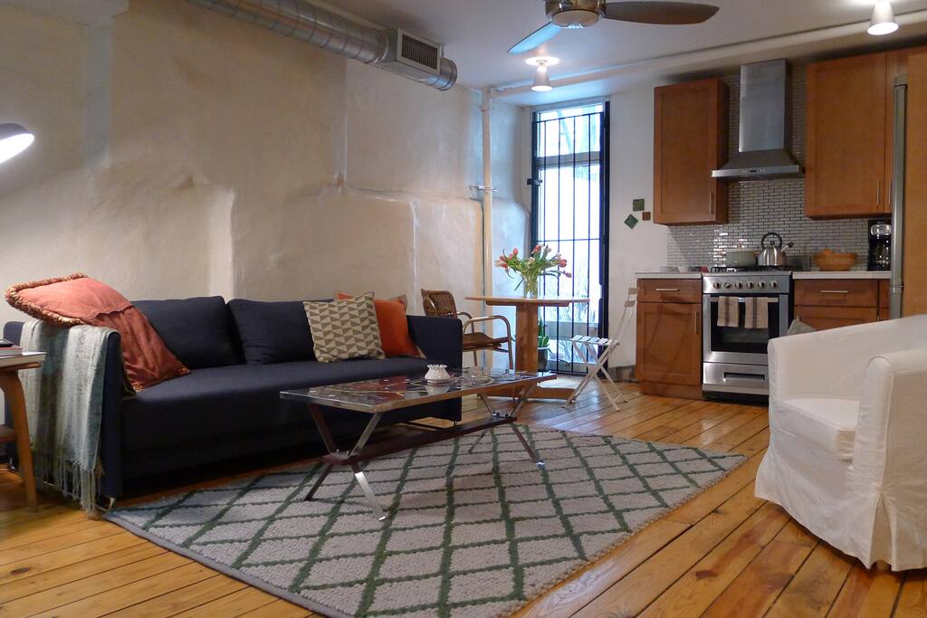 living room and kitchen