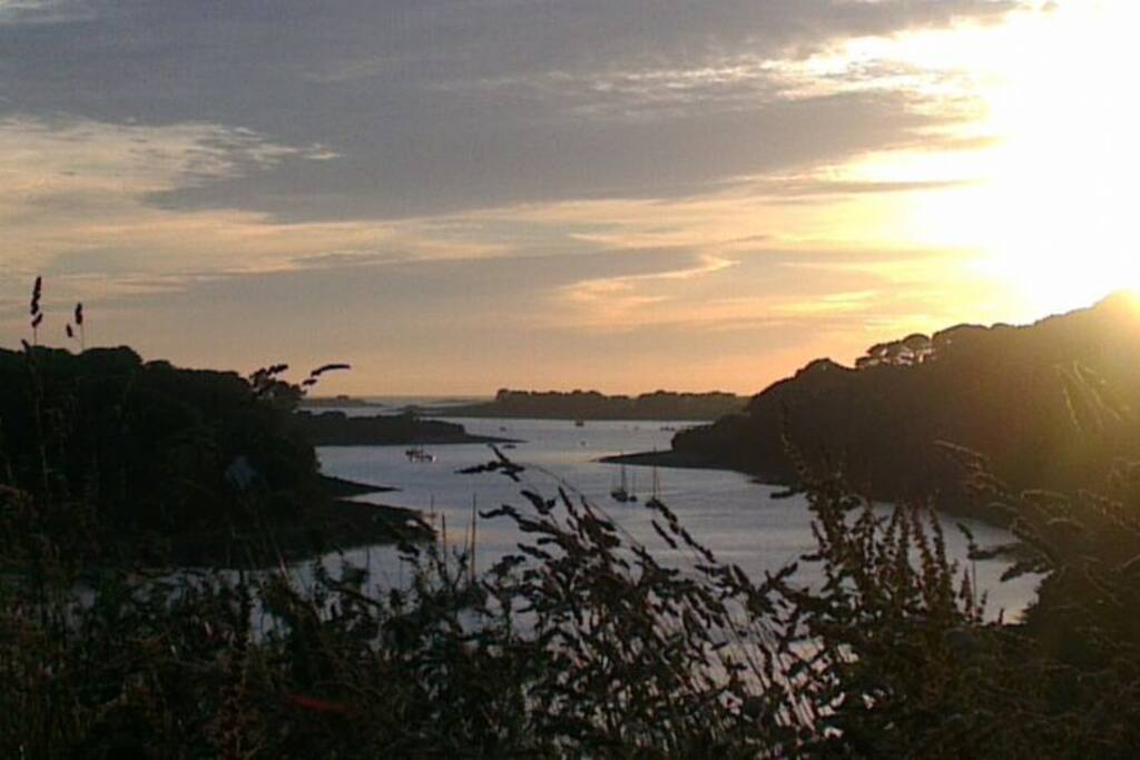 Coucher de soleil sur l'Aber Wrac'h