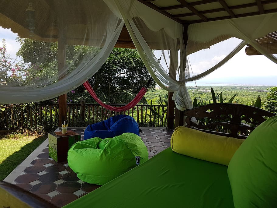 The outside Gazebo lounge: a perfect spot to unwind and enjoy the view