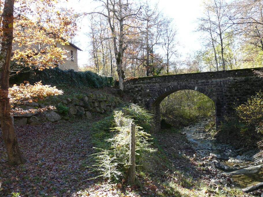Side of house with bridge