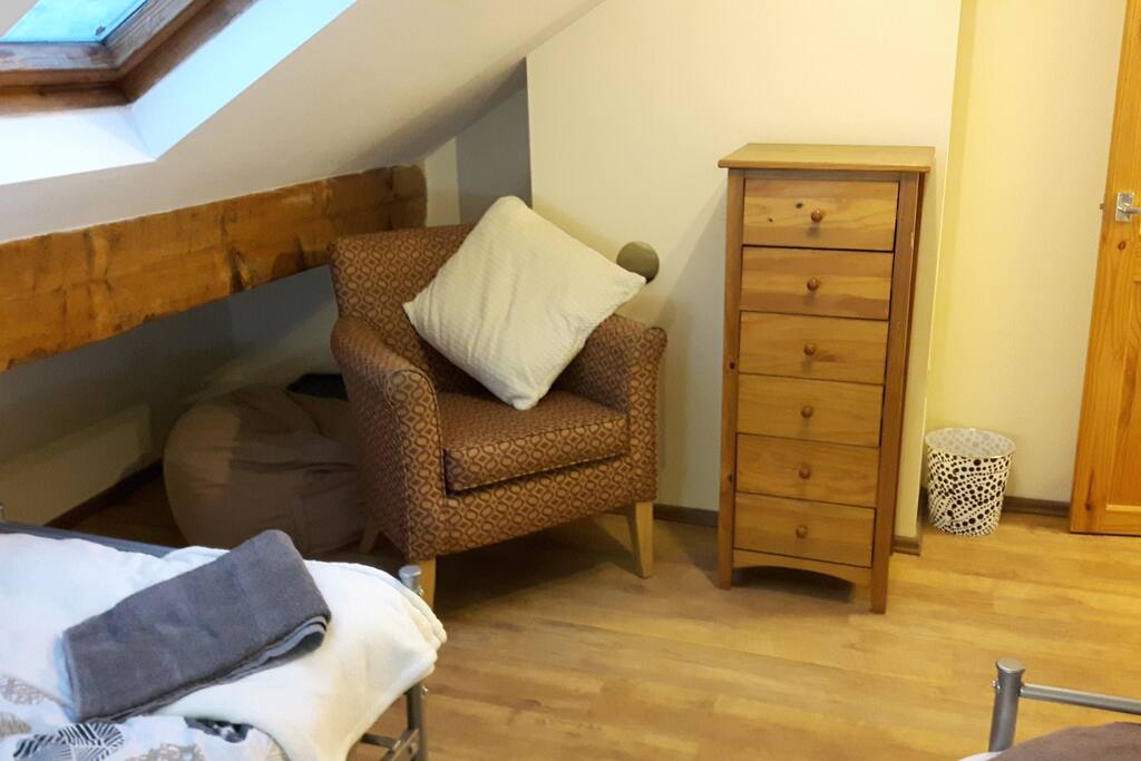 Easy chair and draws