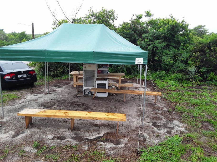 estrutura para uso no camping