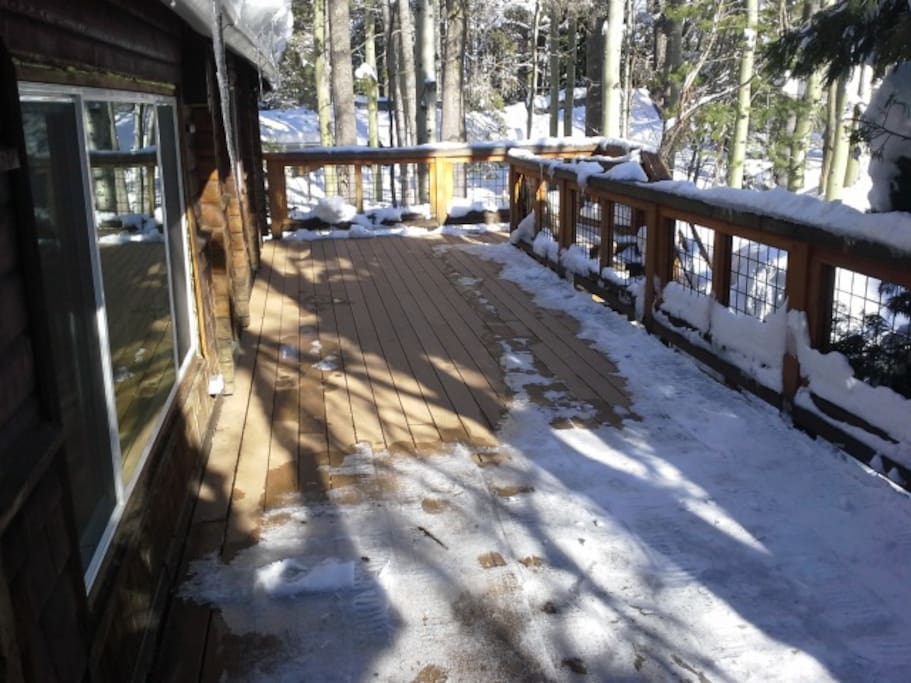 A large deck for summer BBQ's