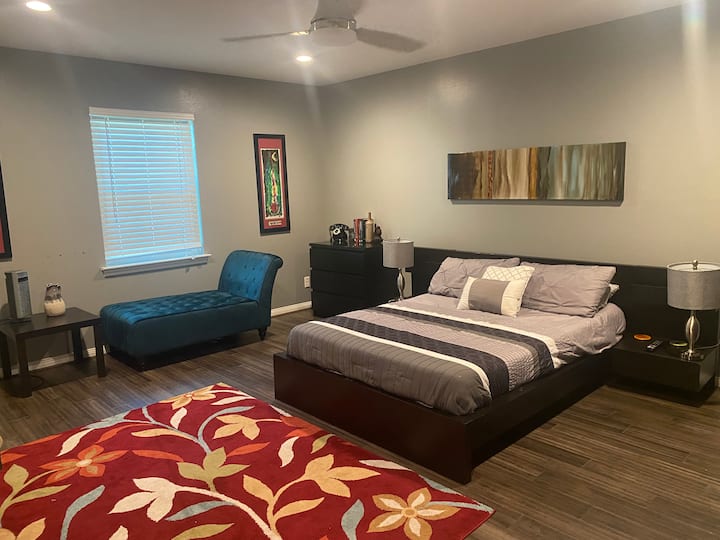 Large Bedroom with sitting area.