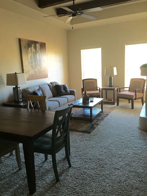 dining room and living room