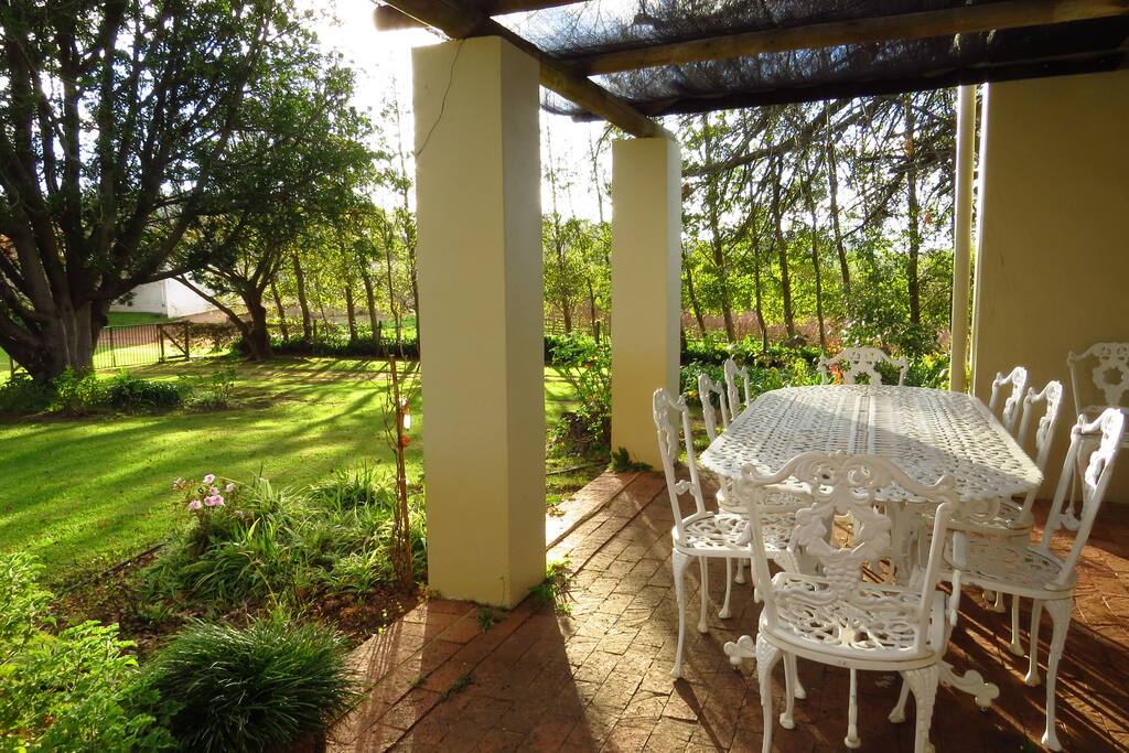 Enjoy lunch on the veranda