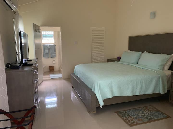 Master Bedroom, with a/c and private bath