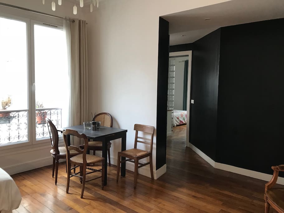 Living-room, table area, big windows