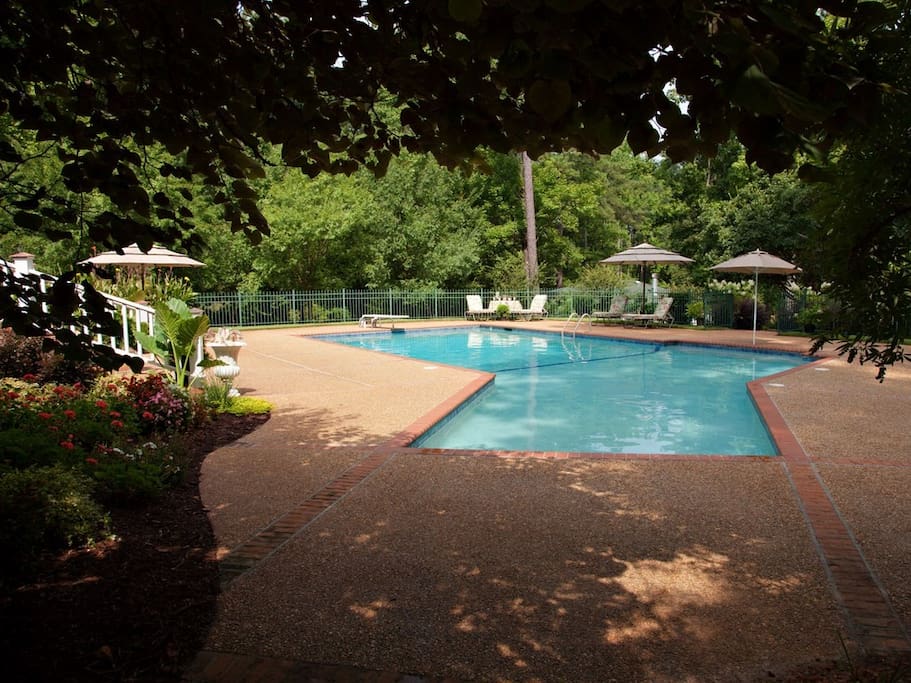 Large in ground swimming pool