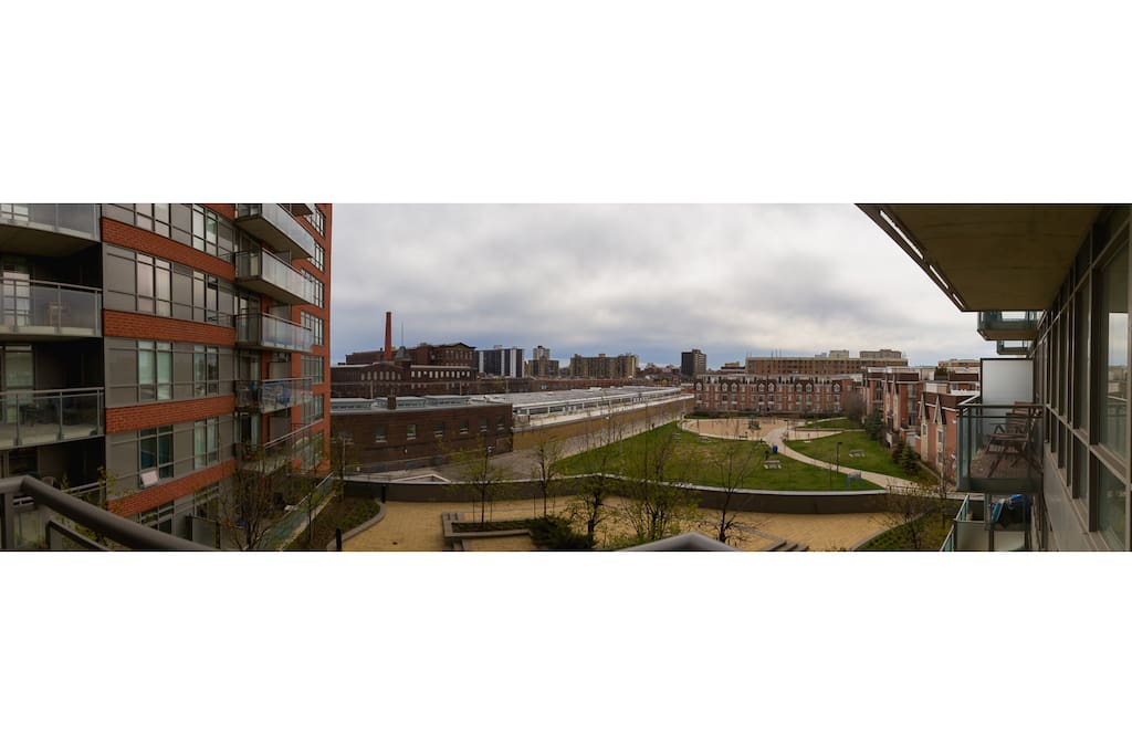Panoramic view from balcony.