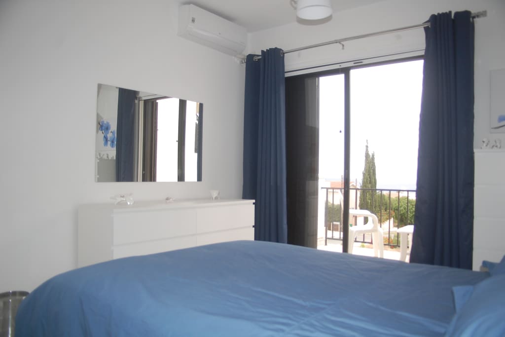 Enjoy the amazing Paphos views from your bedroom.