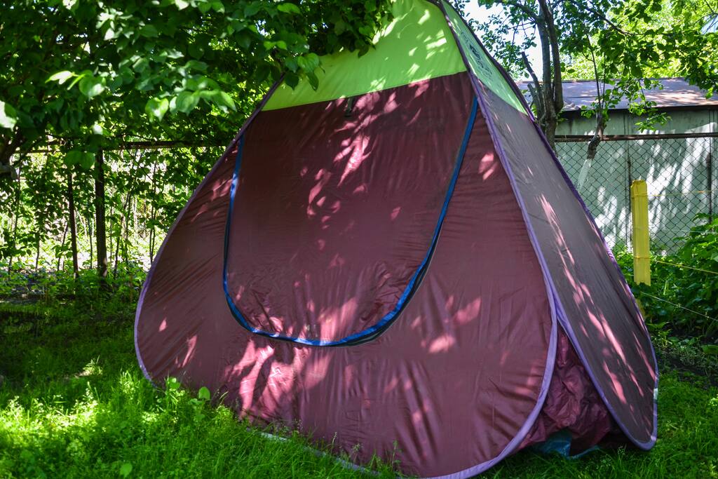Camping place in the garden