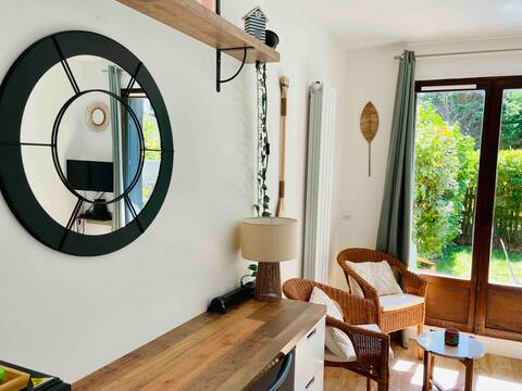Successful Airbnb property: Beachfront garden studio in Blonville Sur Mer