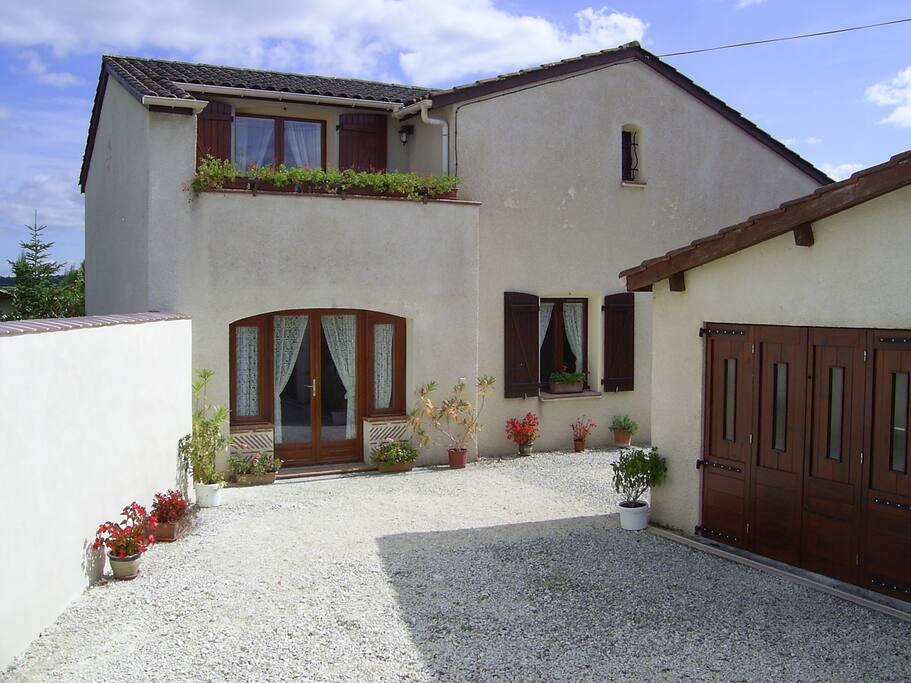 Entrance to La Maison d'Amis and Walled Garden, a Separate Wing of Main House