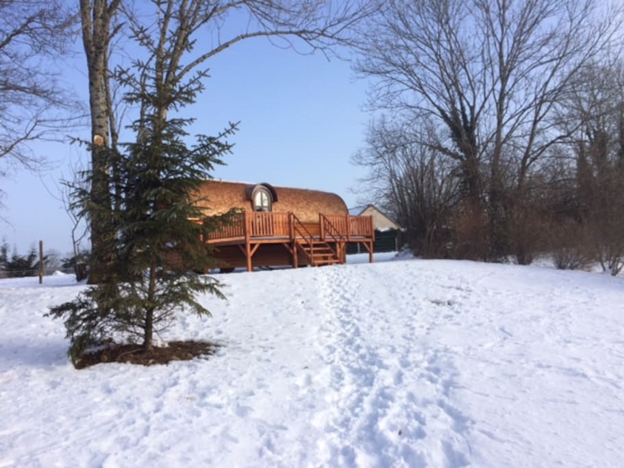 roulotte en hiver
