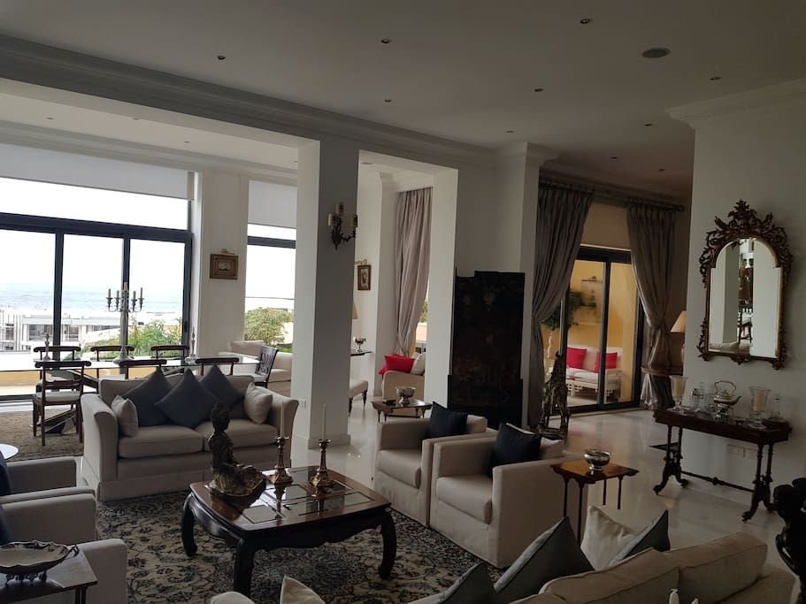 Large living and dining area