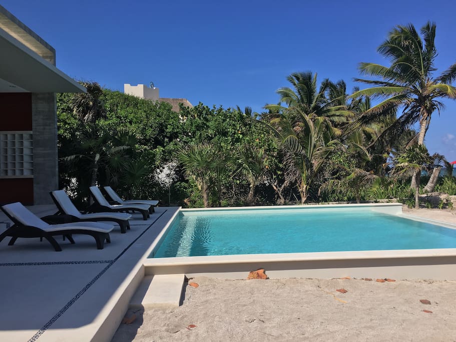 Terrace & Pool at Tao Beach Club (steps away from the rental home)