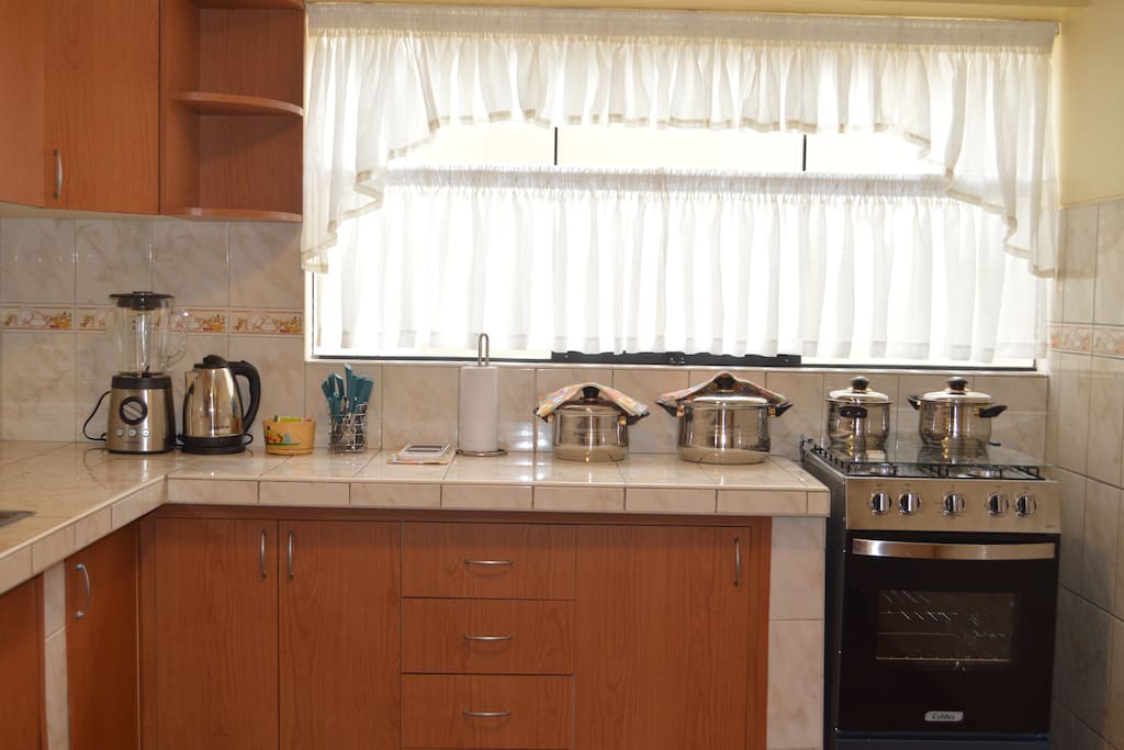 Enjoy cooking your own meals in our fully stocked kitchen