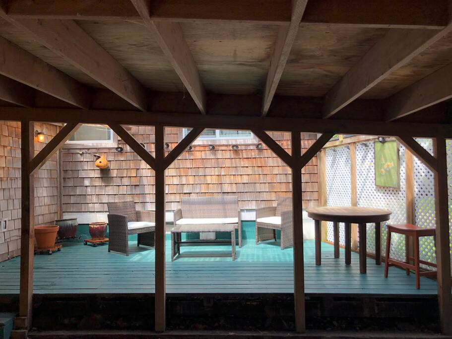 Covered patio and carport.