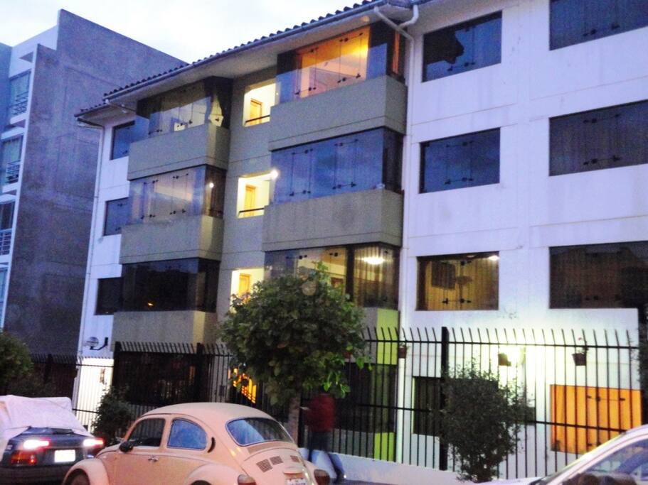 Outside building