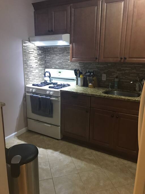 Newly remodeled kitchen with skylight