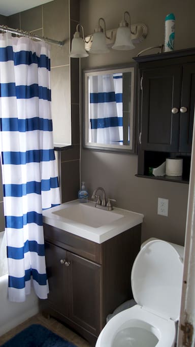 Newly remodeled bathroom.