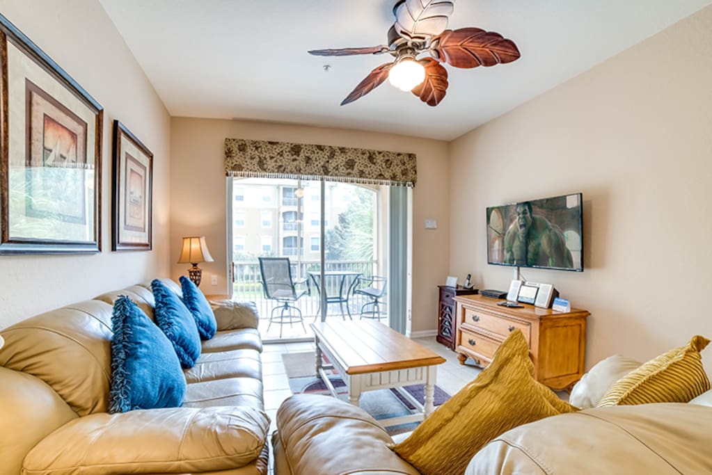 Relax and enjoy a movie in the evenings in this beautiful condo at Windsor Hills