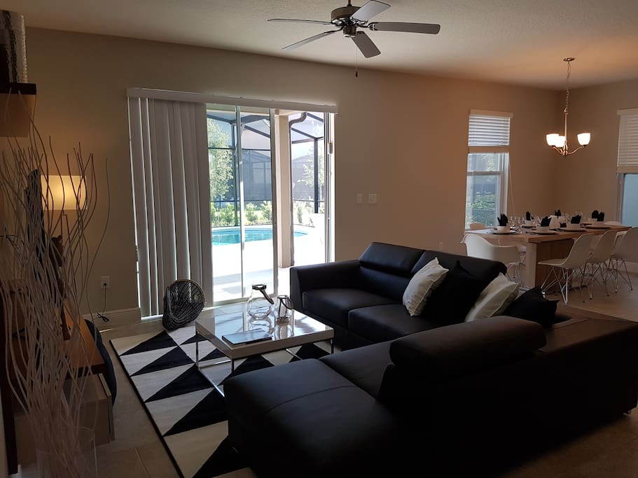 Living Room with 55" TV Set