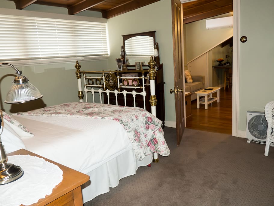 Bedroom with entrance to lounge room