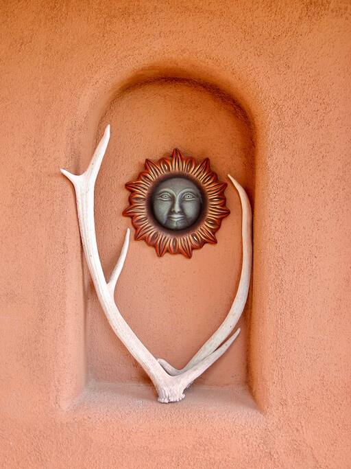 The house has interesting architectural details
