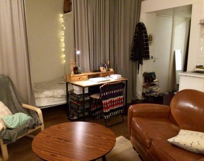 Séjour avec coin nuit ouvert