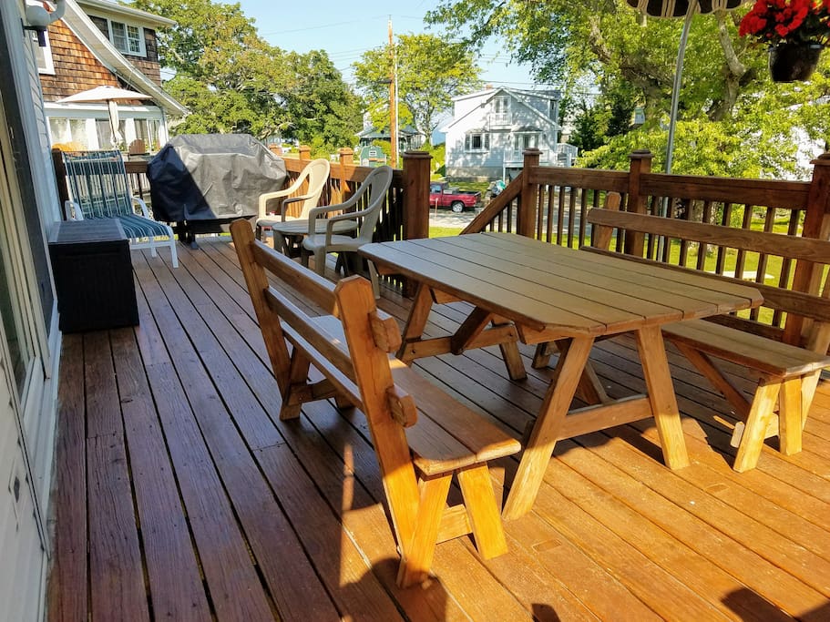Deck with BBQ & seating.