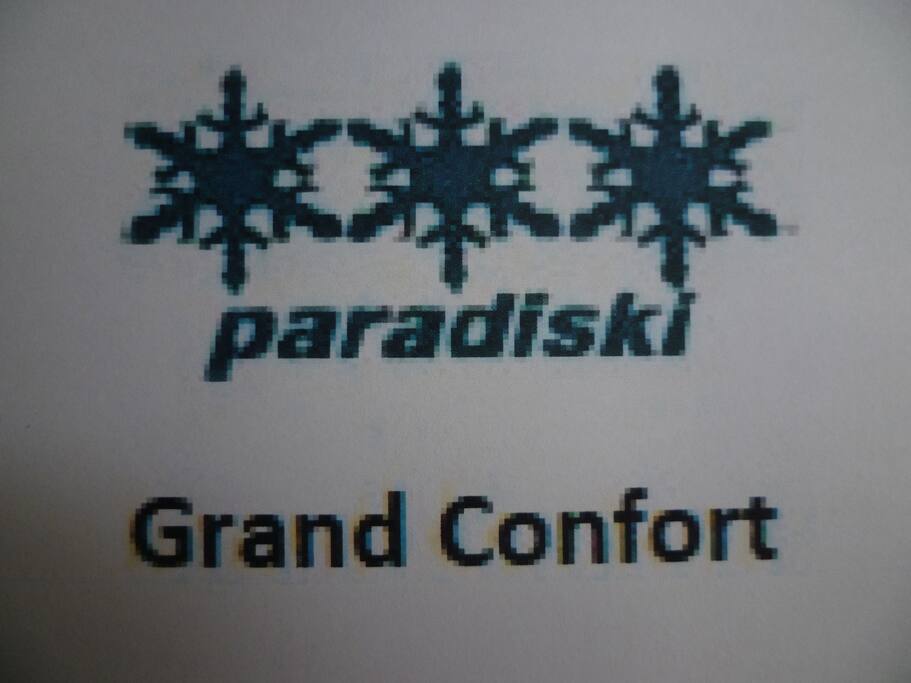 L'appartement a obtenu le classement 3 cristaux Paradiski en 2015 ce qui correspond à "Grand confort".