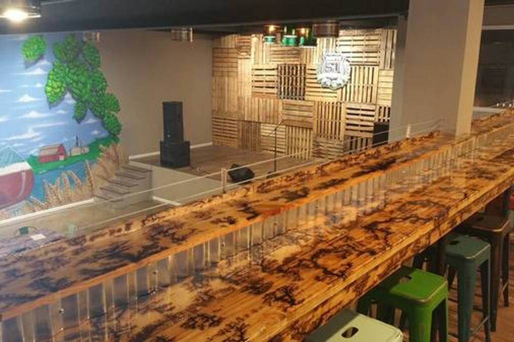 private balcony overlooking stage