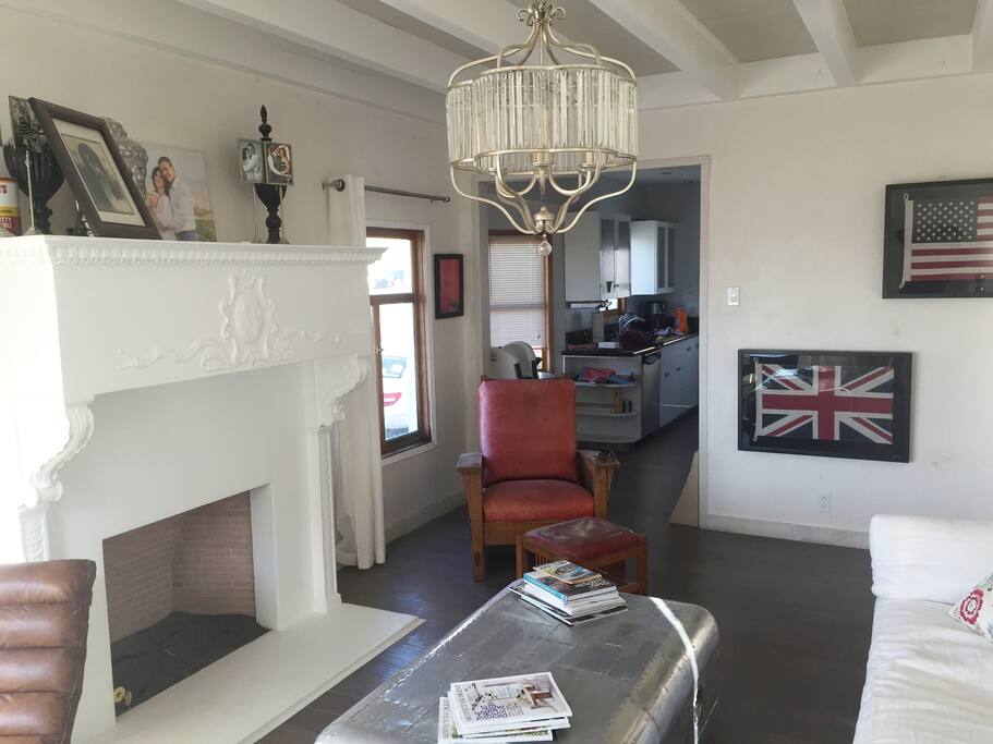 Fireplace in the living room