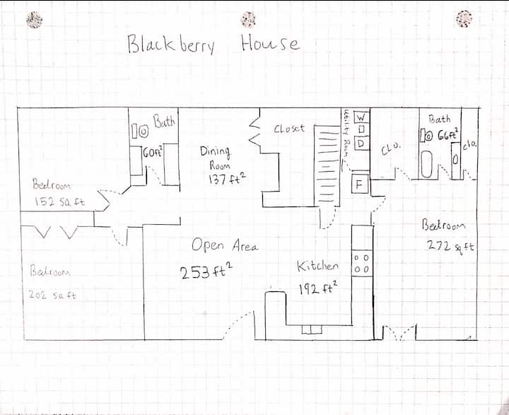 Fork Inn's Blackberry 3BR/2Bath/w bunkroom rm BB