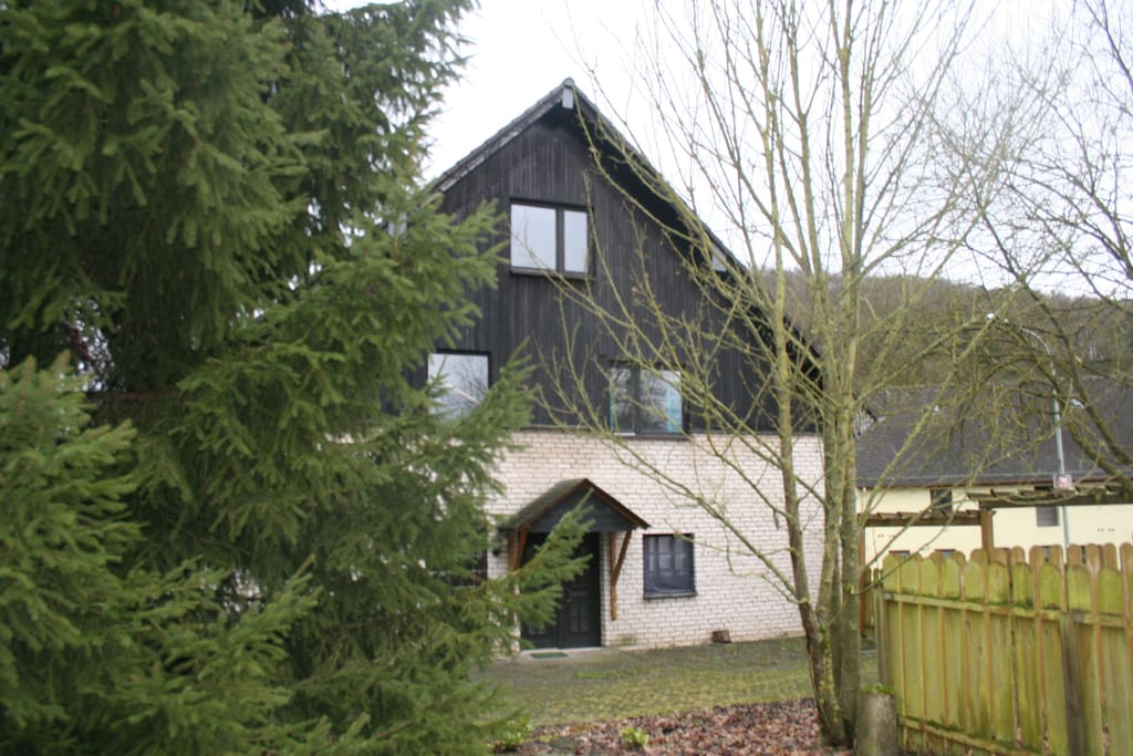 Zijgevel met inkom