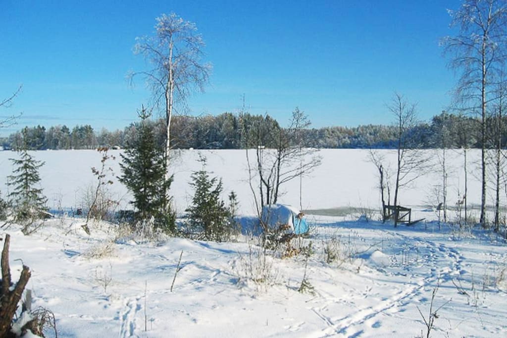 See Vrigstadsan im Winter