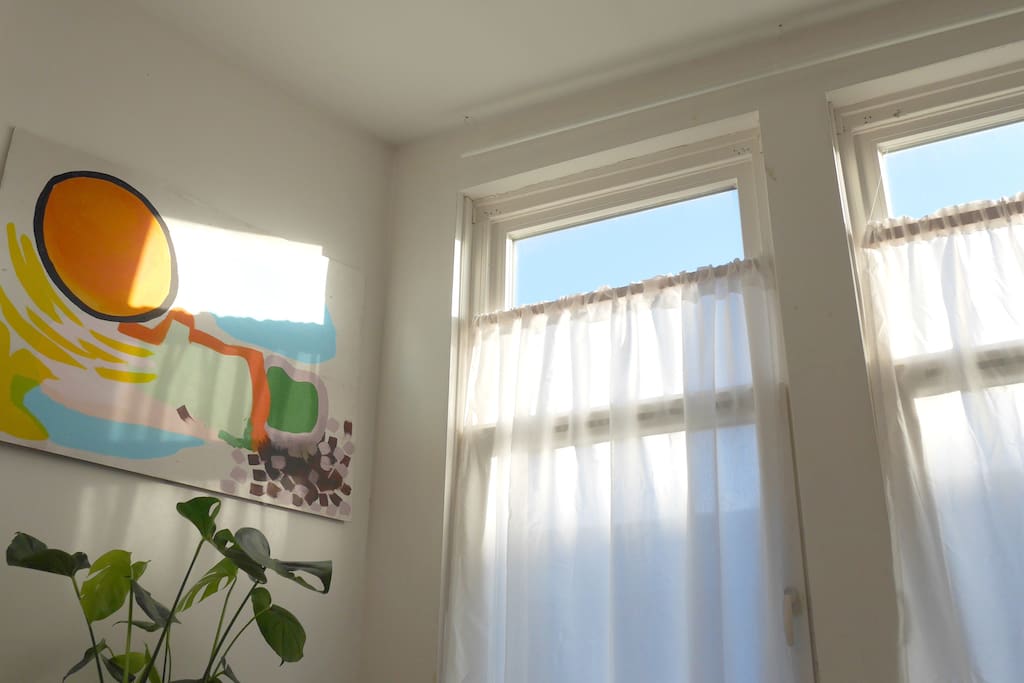 Morning sun in bedroom