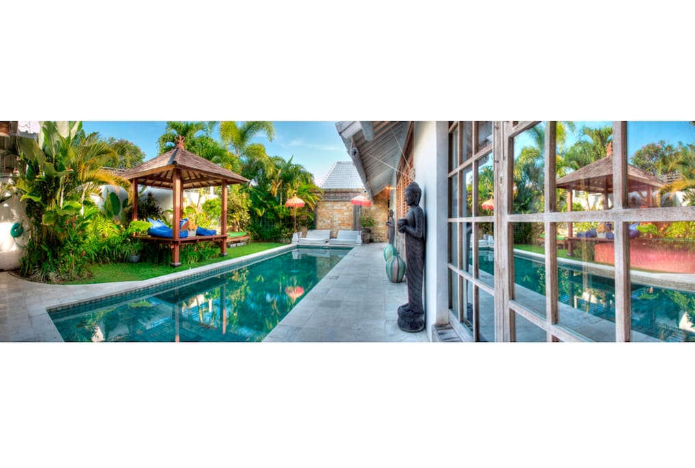 Villa and pool view