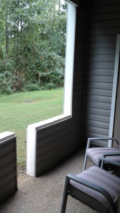 Patio with small lawn