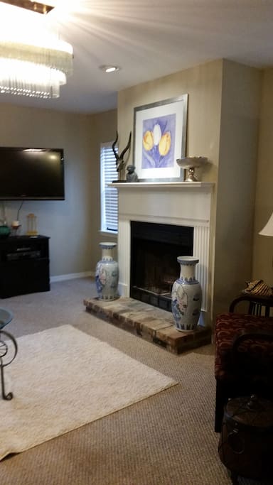 A real working fireplace