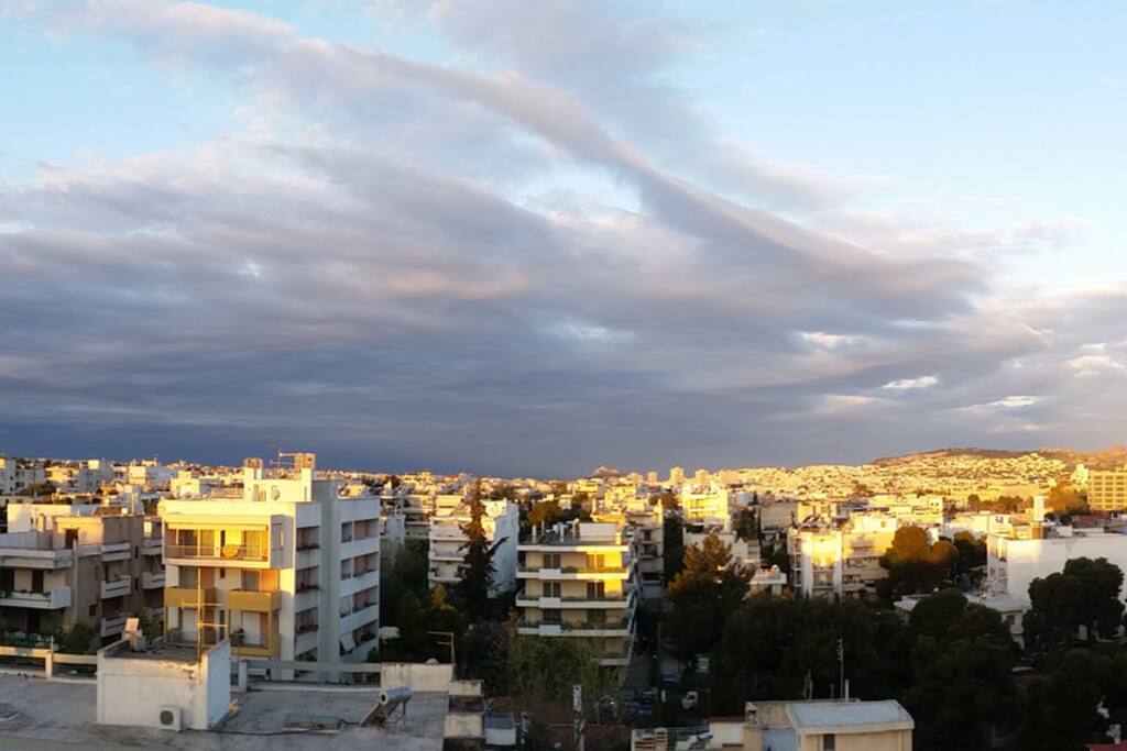 Front balcony 360 view to Athens