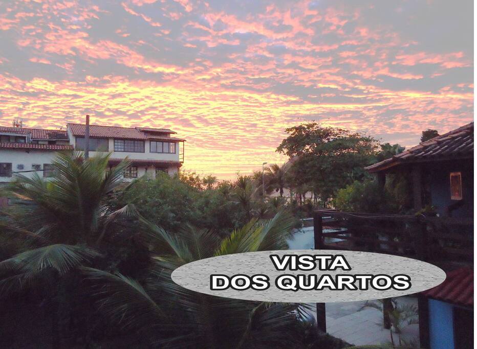 Amanhecer visto da janela da suíte