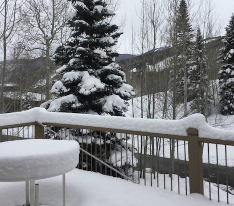 Front balcony in the winter