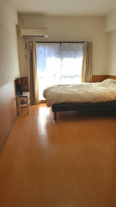 The room is wonderfully bright and beautiful during the day.