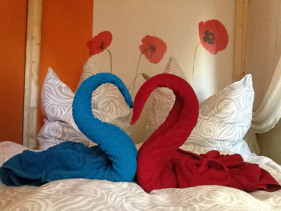 Gemütliches Bett