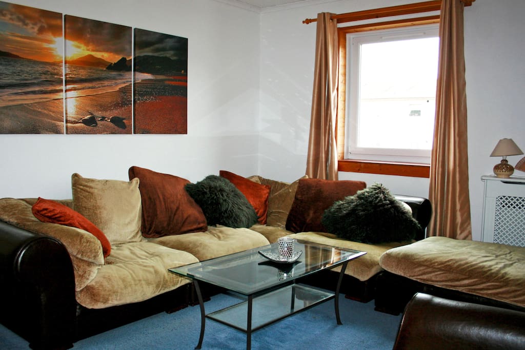 Living room: big and comfortable sofa.