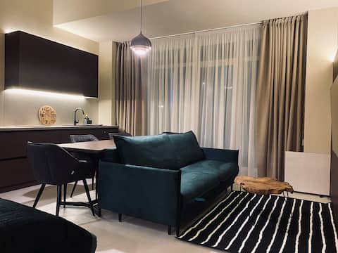 Green studio apartment Most City area