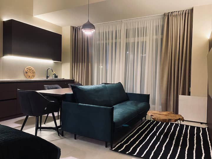 Green studio apartment Most City area